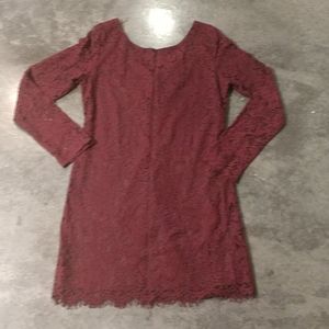 Long sleeve shirt lace dress